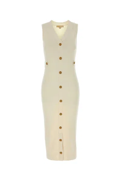 Michael Michael Kors Michael By Michael Kors Cream Knit Dress In Neutral