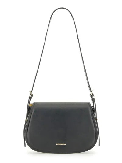 Michael Michael Kors Michael By Michael Kors Luxury Leather Shoulder Handbag In Black