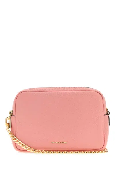 Michael Michael Kors Michael By Michael Kors Medium Bryant Leather Shoulder Handbag In Pink