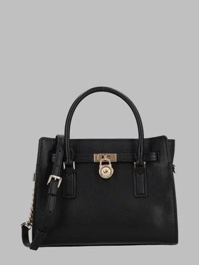 Michael Michael Kors Michael By Michael Kors Medium Leather Satchel Bag 21 Cm X 27.5 Cm X 12 Cm In Black