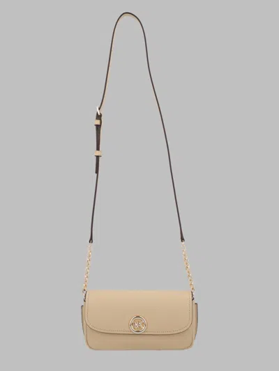 Michael Michael Kors Small Nolita Logo-plaque Leather Crossbody Bag In Brown