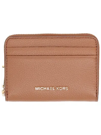 Michael Michael Kors Michael By Michael Kors Mini Jet Set Wallet In Buff