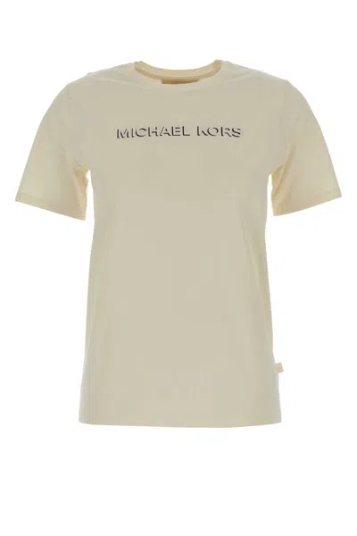 Michael Michael Kors Michael By Michael Kors Mk Shdw Embssed Logo Tee In Transparent