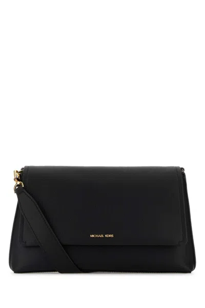 Michael Michael Kors Michael By Michael Kors Nessa Leather Crossbody Handbag With Adjustable Shoulder Strap In Black