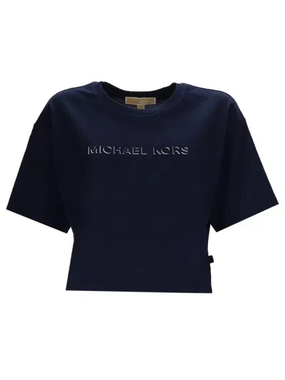 Michael Michael Kors Michael By Michael Kors Organic Cotton Classic T-shirt In Blue