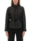 Michael Michael Kors Diamond-pattern Quilted Jacket In Black