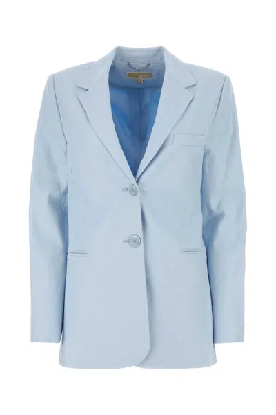 MICHAEL MICHAEL KORS MICHAEL BY MICHAEL KORS PASTEL LIGHT BLUE LINEN BLEND BLAZER
