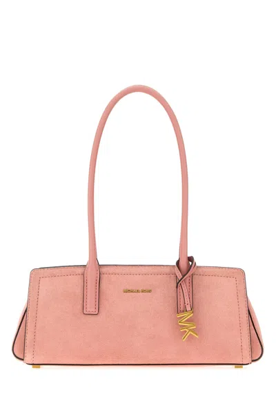 Michael Michael Kors Michael By Michael Kors Pink Suede Shoulder Bag