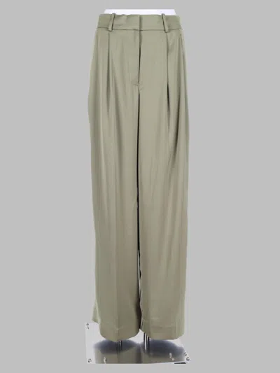Michael Michael Kors Michael By Michael Kors Pleated Wide-leg Trousers In Green