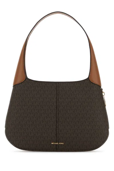 Michael Michael Kors Michael By Michael Kors Printed Canvas Alice Shoulder Bag In Brown