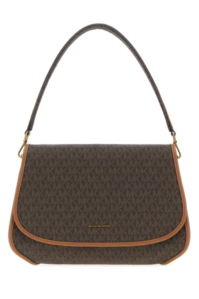 Michael Michael Kors Michael By Michael Kors Printed Canvas Holmes Shoulder Handbag Mini In Brown
