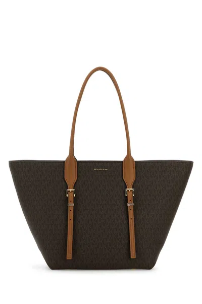 Michael Michael Kors Michael By Michael Kors Printed Canvas Moore Shopping Bag In Brown