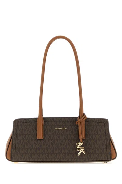 Michael Michael Kors Michael By Michael Kors Printed Canvas Shoulder Bag In White