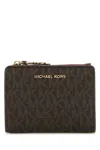 Michael Michael Kors Michael By Michael Kors Printed Canvas Wallet In White