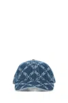 Michael Michael Kors Michael By Michael Kors Printed Denim Baseball Cap In White