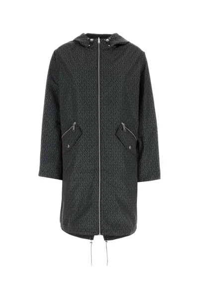 Michael Michael Kors Michael By Michael Kors Printed Polyester Parka Jacket For Women In Black