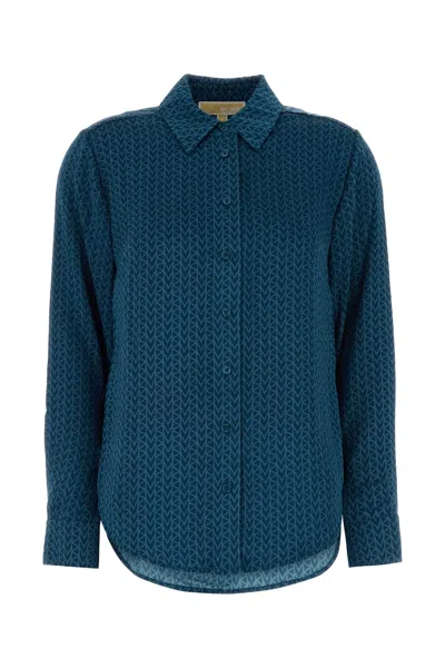 Michael Michael Kors Michael By Michael Kors Printed Satin Shirt In Multi