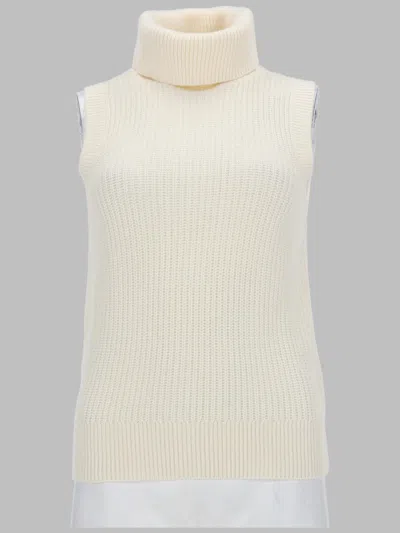 Michael Michael Kors Michael By Michael Kors Sleeveless Turtleneck Knit Sweater Vest In Neutral