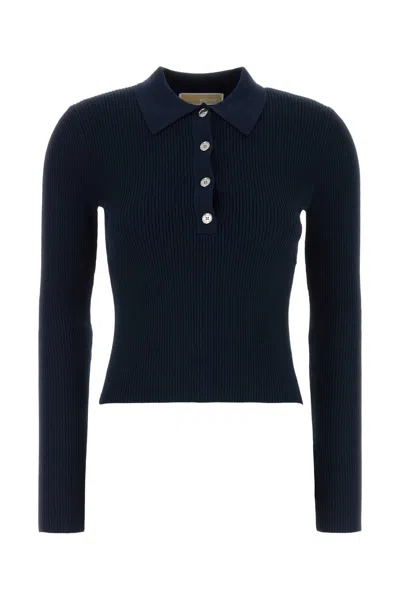 Michael Michael Kors Michael By Michael Kors Stretch Viscose Blend Polo Shirt In Blue