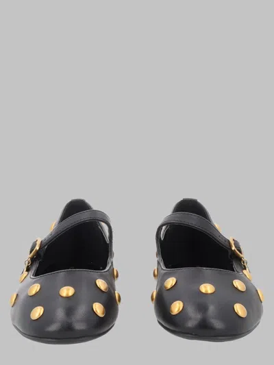 Michael Michael Kors Michael By Michael Kors Studded Leather Mary Jane Flats In Black