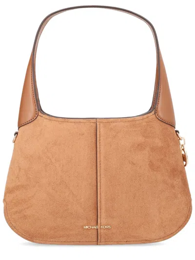 Michael Michael Kors Michael By Michael Kors Suede Trim Shoulder Bag In Brown