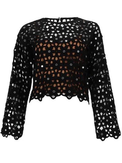 Michael Michael Kors Michael By Michael Kors Top In Crochet In Multi