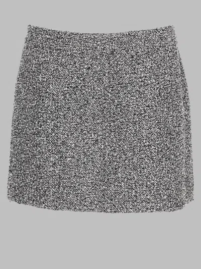 Michael Michael Kors Michael By Michael Kors Tweed Mini Skirt In Gray
