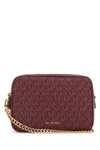 Michael Michael Kors Michael By Michael Kors Tyrian Purple Canvas Medium Bryant Shoulder Bag In Brown