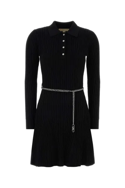 Michael Michael Kors Michael By Michael Kors Visc Polo Flare Mini Drs In Black