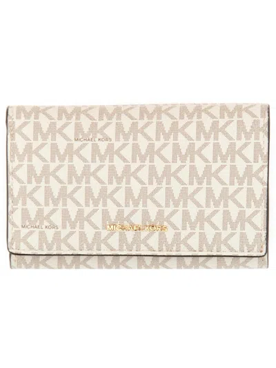 Michael Michael Kors Michael By Michael Kors Wallet With All Over Logo In White