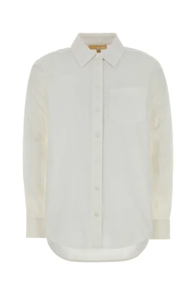 Michael Michael Kors Michael By Michael Kors White Cotton Shirt In Neutral