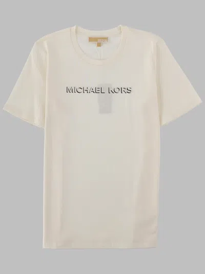 Michael Michael Kors Michael By Michael Kors T Shirt Con Logo In Neutral