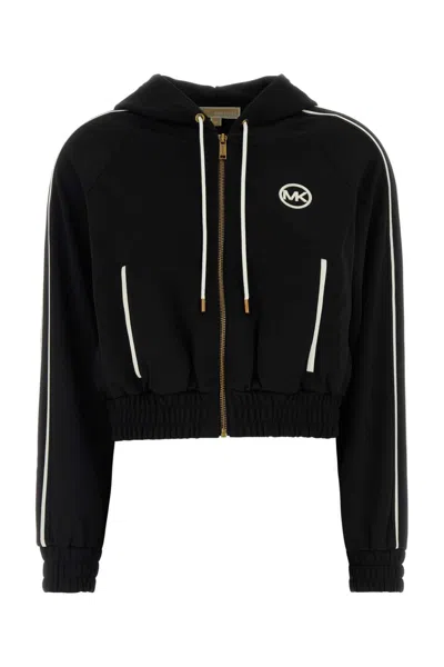 Michael Michael Kors Michael By Michael Kors Women's Tech Fabric Sweatshirt In Black