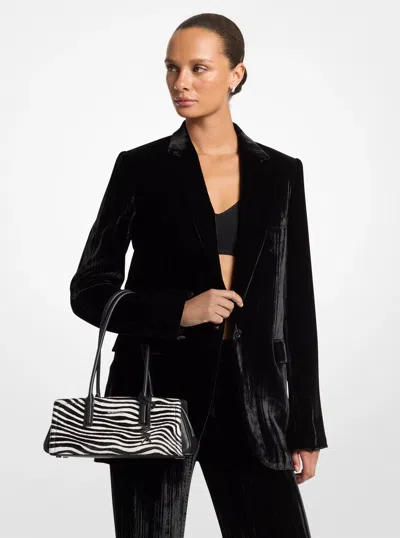 Michael Michael Kors Michael Kors • Blazer • Velvet • 82% Viscose/18% Silk • Lining: 100% Polyester • Button Fastening •  In Black