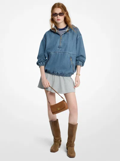 Michael Michael Kors Michael Kors Denim Popover Jacket In Blue