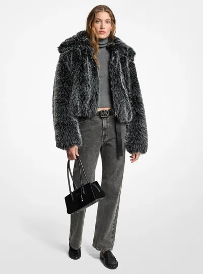 Michael Michael Kors Michael Kors Faux Fur Blouson Jacket In Black