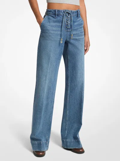 Michael Michael Kors Michael Kors Isla High-rise Stretch Denim Jeans In Blue