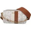 Michael Michael Kors Michael Kors Jet Set-sm Double Zip Camera Chain Crossbody, Brown/luggage In Multi