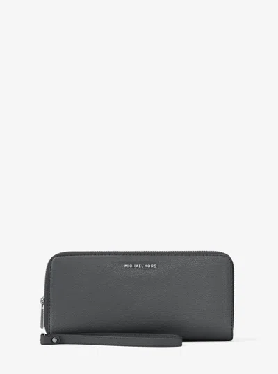 Michael Michael Kors Michael Kors Jet Set Travel Large Leather Continental Wallet In Brown