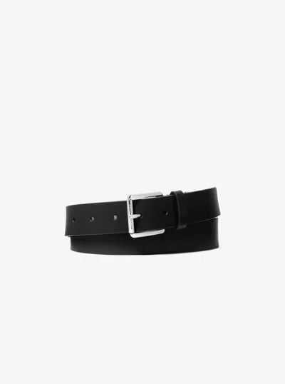 Michael Michael Kors Michael Kors Leather Belt In Black