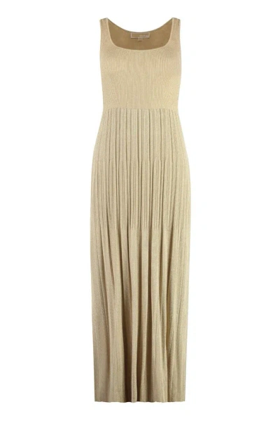 Michael Michael Kors Lurex Knit Dress In Gold