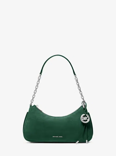 Michael Michael Kors Michael Kors Nolita Medium Nubuck Chain Pochette In Green