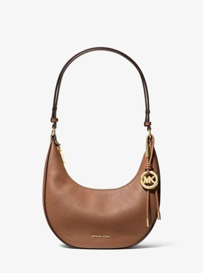 Michael Michael Kors Michael Kors Nolita Small Pebbled Leather Convertible Pochette In Brown
