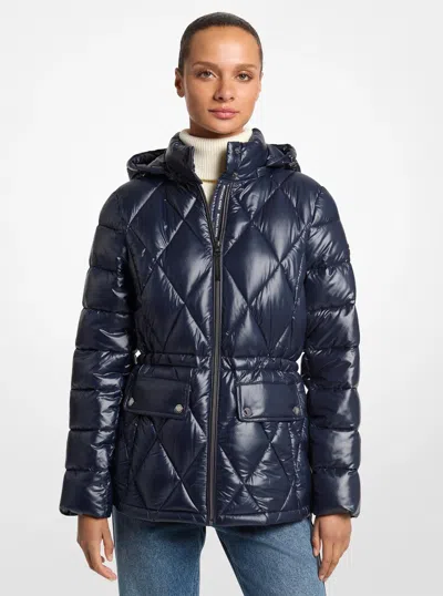 Michael Michael Kors Michael Kors Packable Quilted Puffer Jacket In Blue