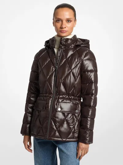 Michael Michael Kors Michael Kors Packable Quilted Puffer Jacket In Brown