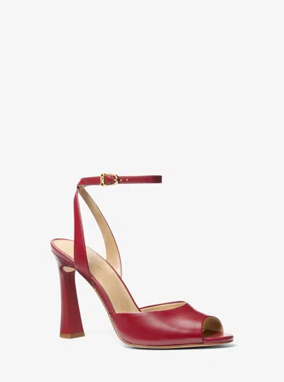 Michael Michael Kors Michael Kors Rosie Leather Sandal In Red In Multi