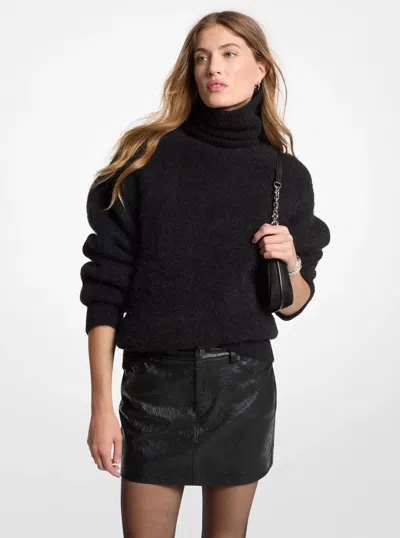Michael Michael Kors Michael Kors Textured Miniskirt In Black