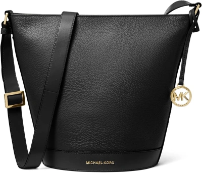 Michael Michael Kors Michael Kors Townsend Medium Top Zip Bucket Messenger, Black