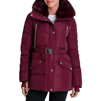 Michael Michael Kors Michael Kors Women's Mid-length Down Coat-dark Ruby In Red