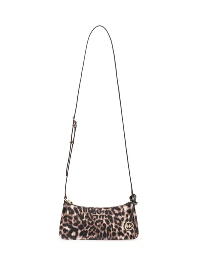 Michael Michael Kors Michael Small Logo Crossbody Bag In Animal Print